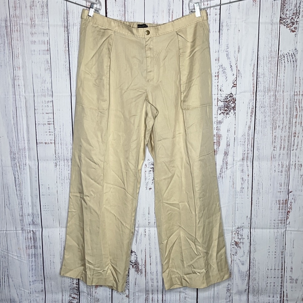 Banana Republic NWT Size XL Tan Tencel Lyocell Wide Leg Pants